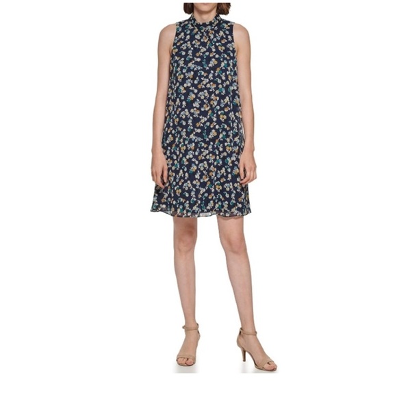 TOMMY HILFIGER FLORAL TRAPEZE DRESS Size 8 - Picture 1 of 8